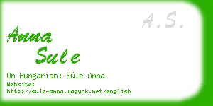 anna sule business card