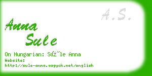 anna sule business card